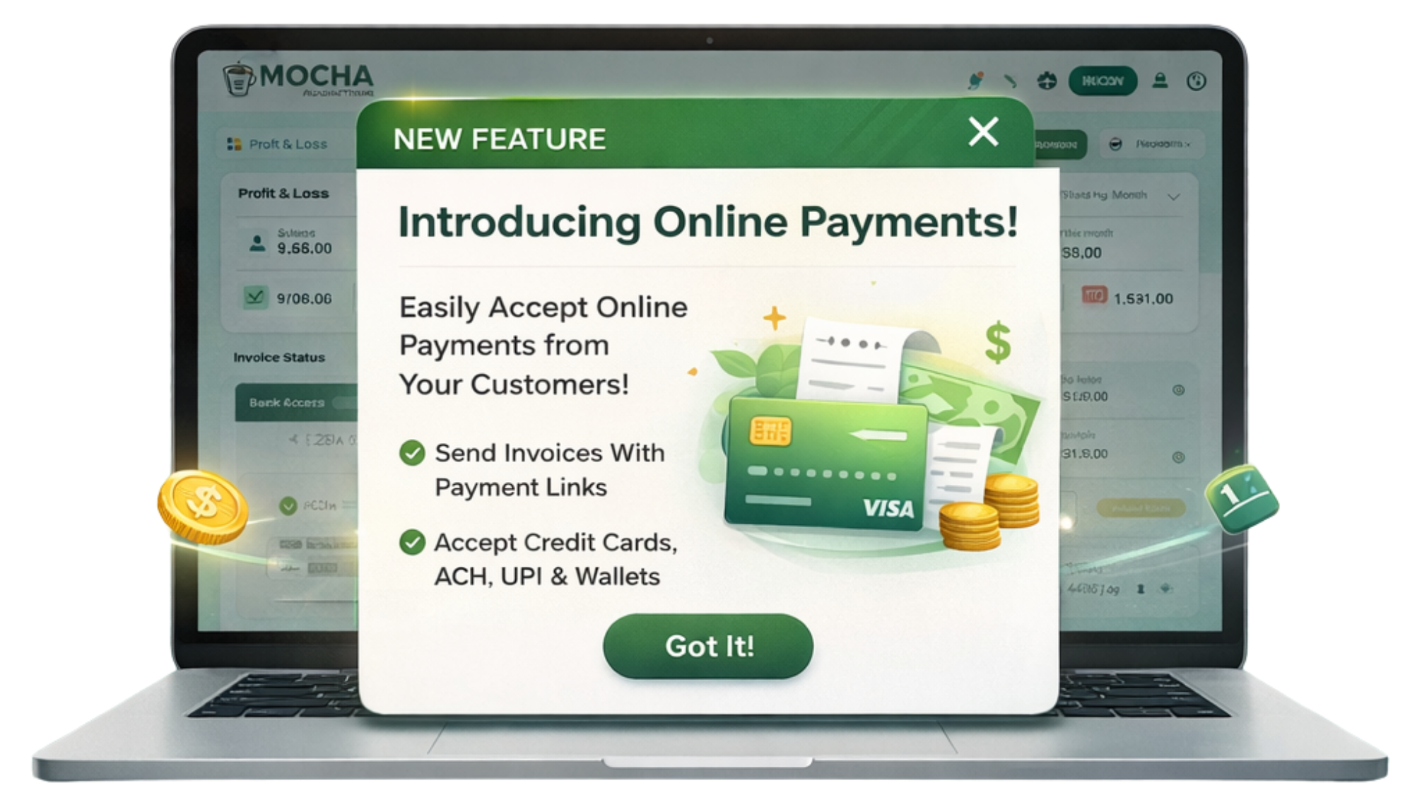 Online payment feature