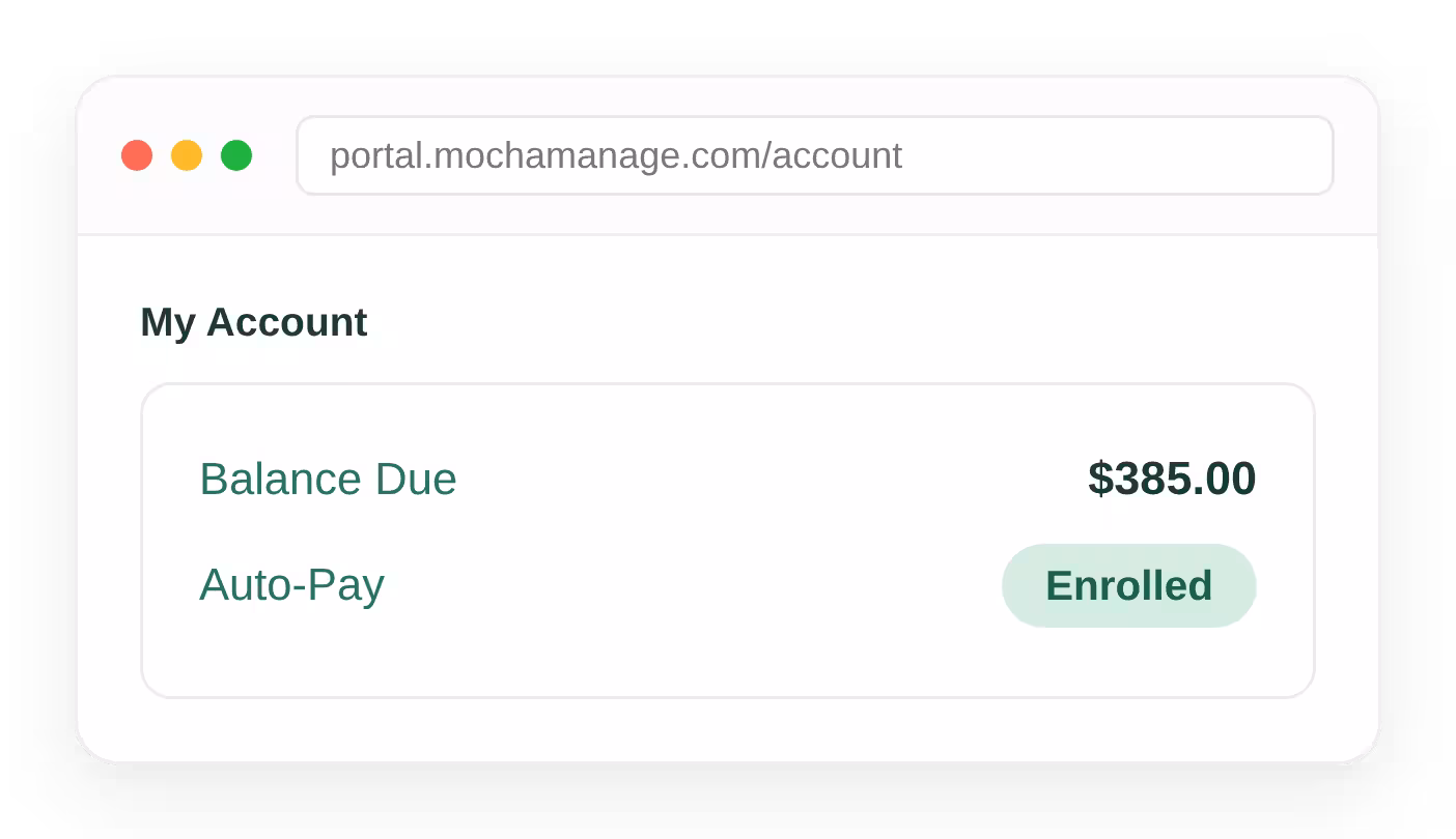 HOA homeowner portal dashboard showing balance and dues history