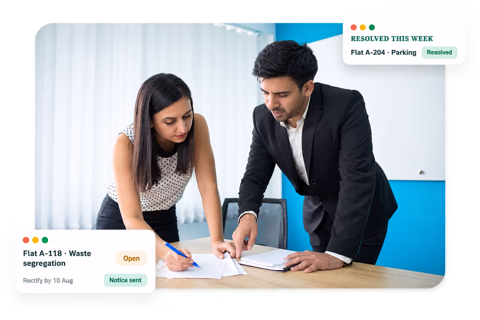 Housing society violation tracking and compliance dashboard