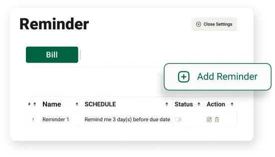 Payment setup