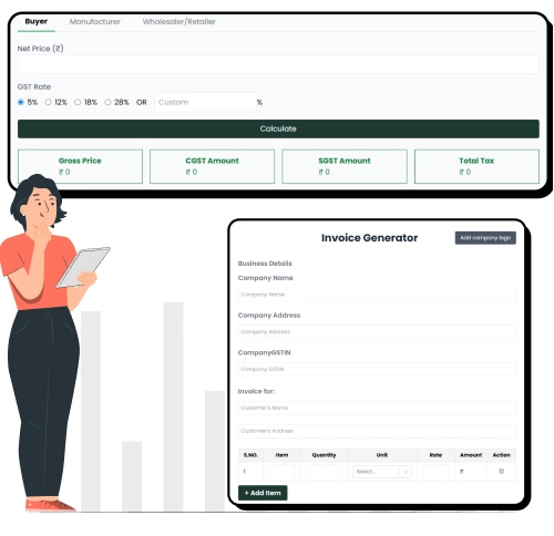 Consultant reporting illustration