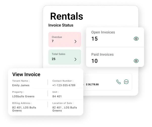 Mocha Manage automated invoicing screen