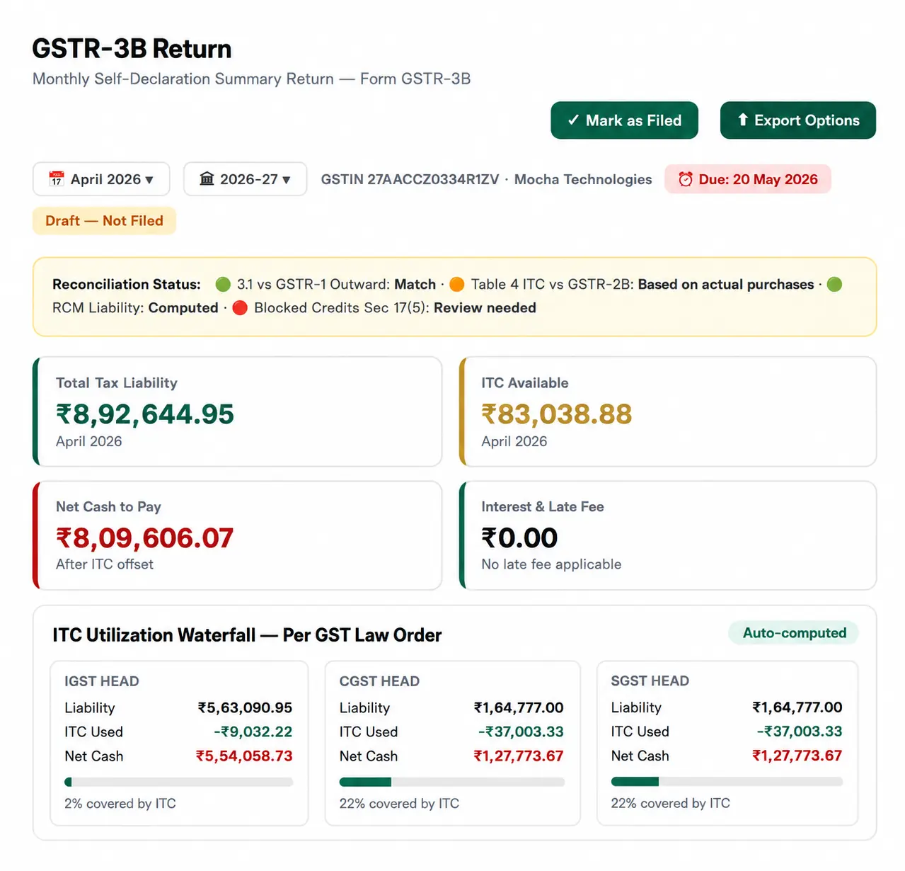 Portal-Ready GST Compliance Reports