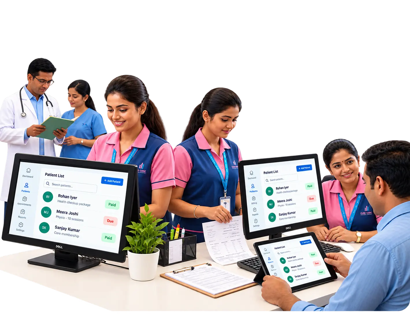 Healthcare and clinic billing dashboard