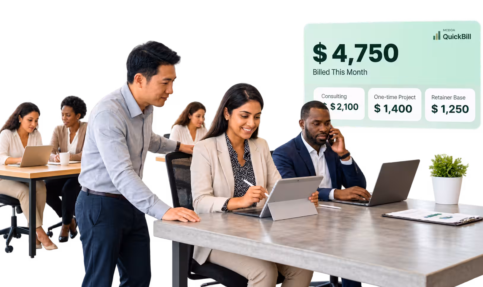 Professional services billing dashboard