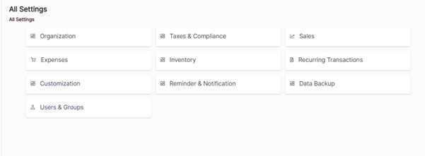 Settings Page