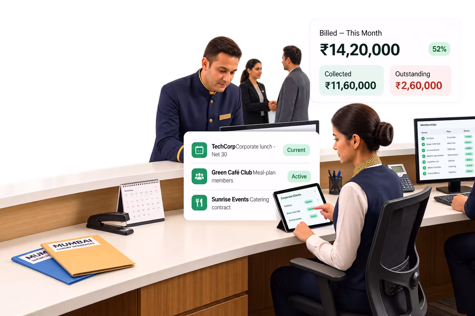 Restaurant and catering billing dashboard